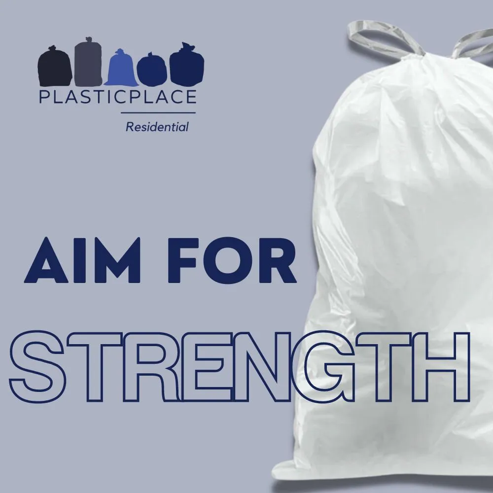 13 Gallon Drawstring Bags - 0.9 Mil - 200/Case