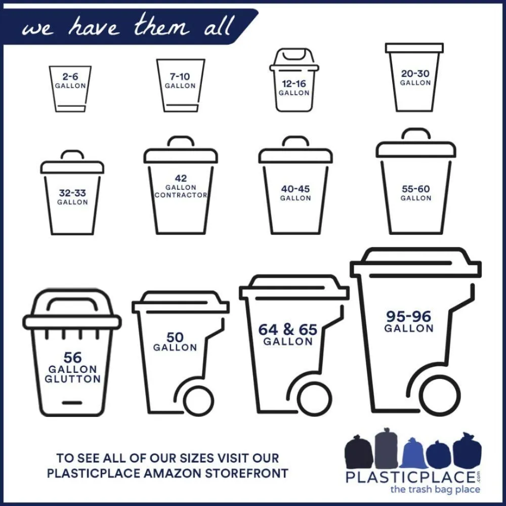 13 Gallon Drawstring Bags - 0.9 Mil - 200/Case
