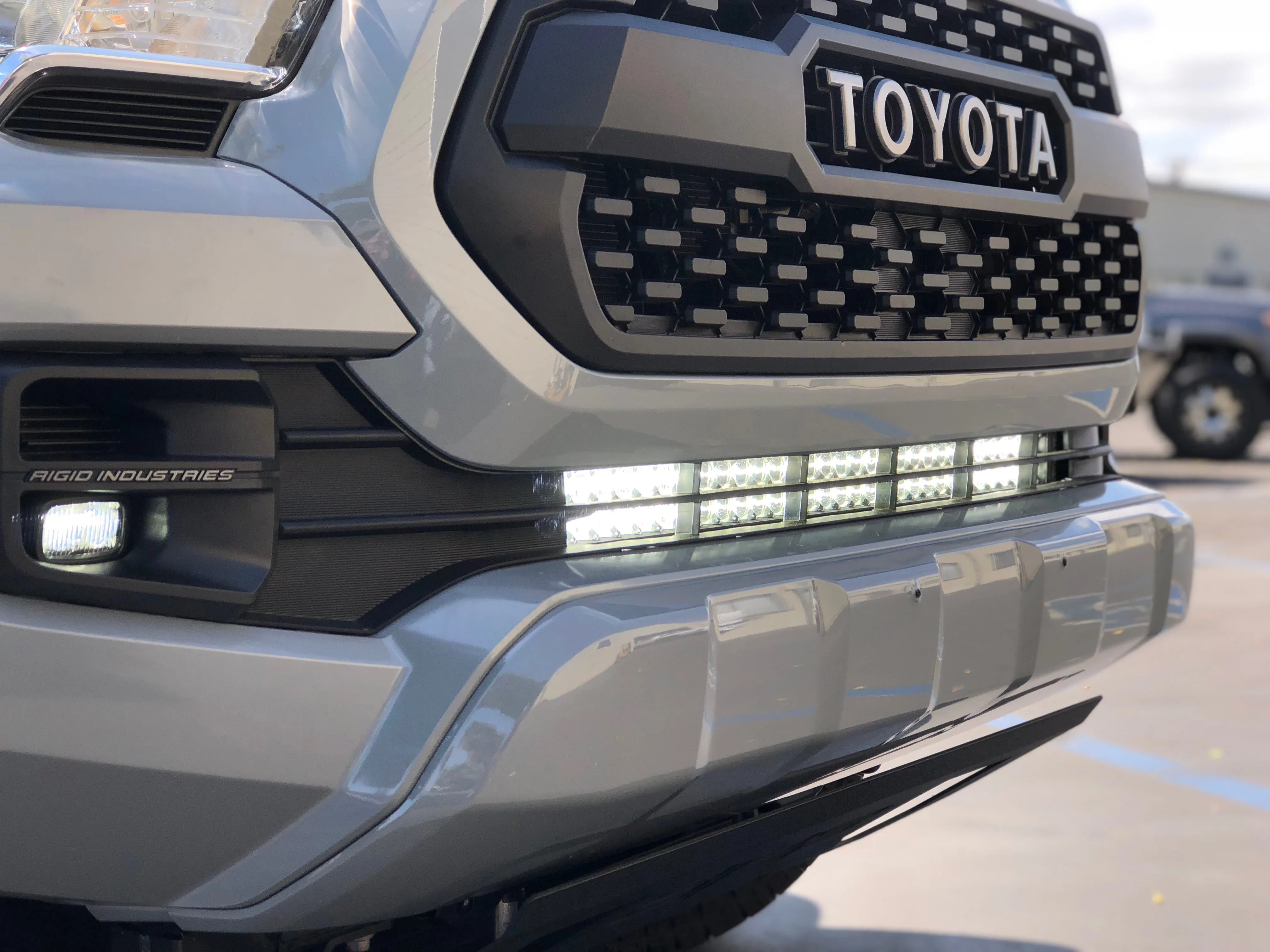 32" Lower Bumper Hidden LED Light Bar Mounting Brackets For 2016-2023 Toyota Tacoma