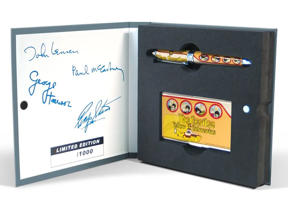 ACME Beatles Yellow Submarine Rollerball Pen and Card Case Limited Edition Set