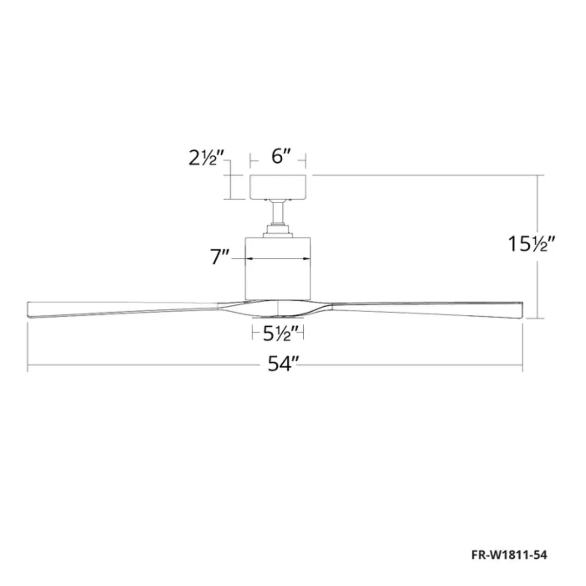 Aviator 54 Inch Matte Black Outdoor Smart Ceiling Fan