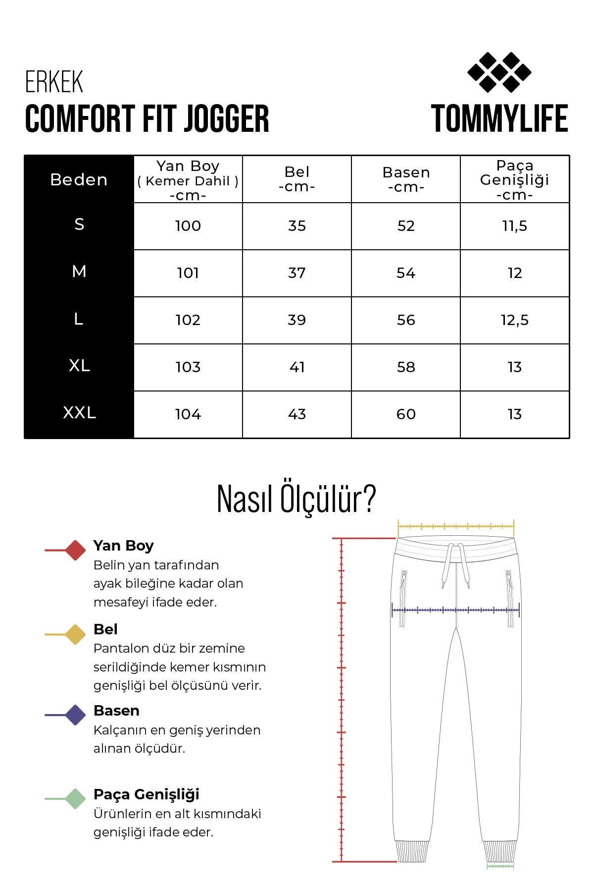 bağcikli cep detayli rahat kalip erkek eşofman alt - 84993