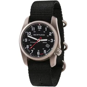 Bertucci Men's Black Dial Nylon Band Analog Japanse Quartz Watch - 12801(2)