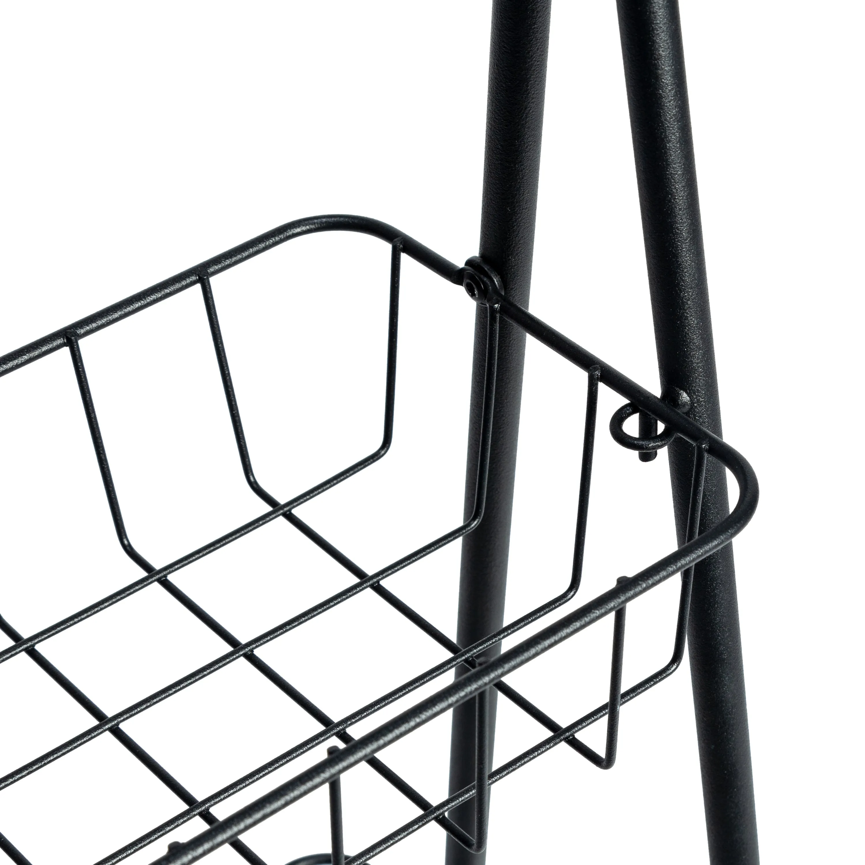 Black 3-Tier Folding A-Frame Storage Caddy