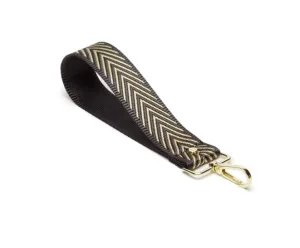 BLACK & GOLD CHEVRON WRISTLET