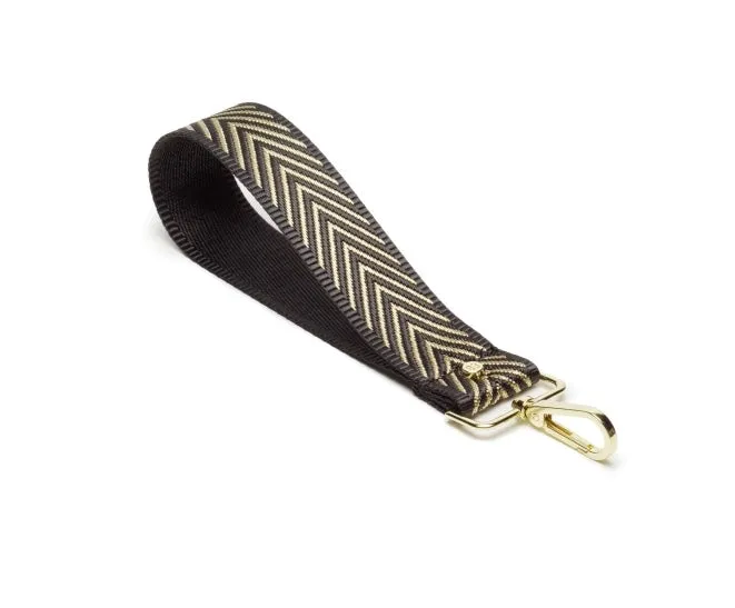 BLACK & GOLD CHEVRON WRISTLET