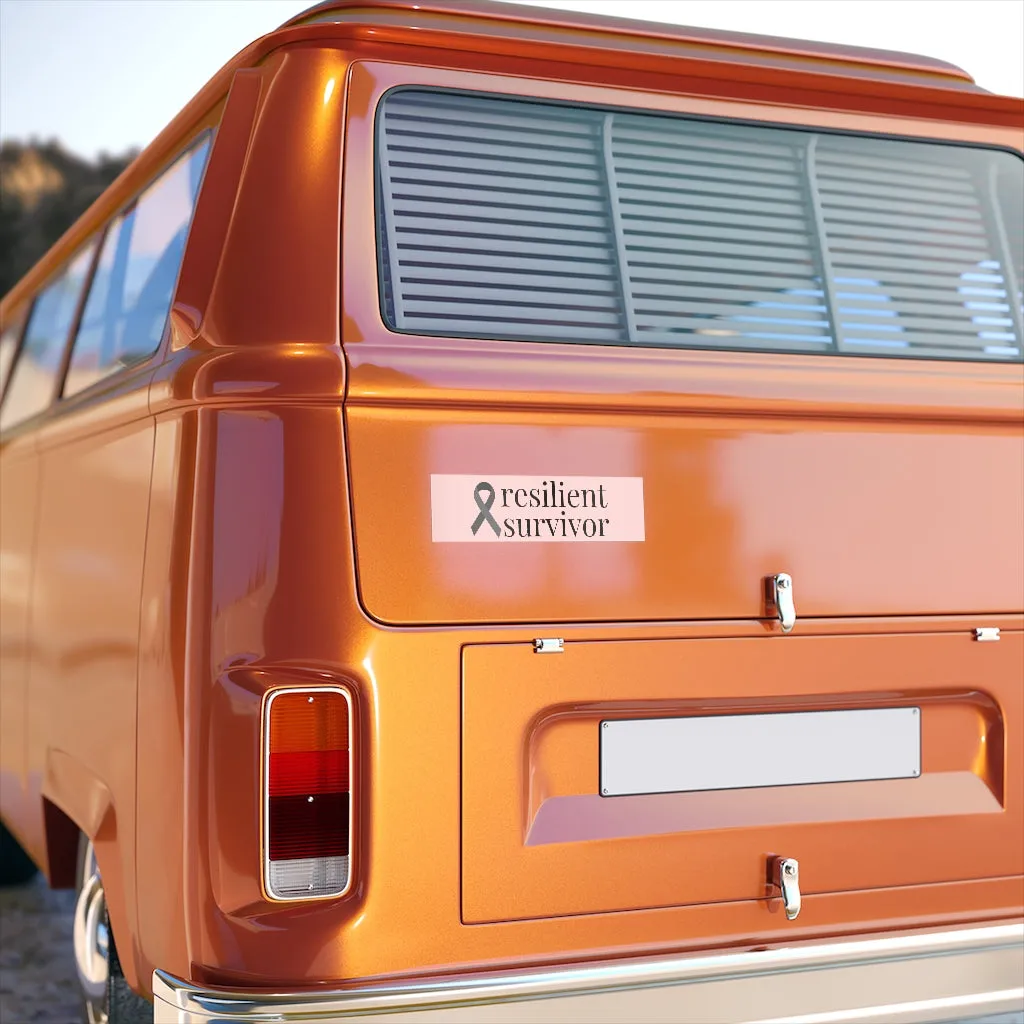 Brain Cancer "resilient survivor" Bumper Sticker