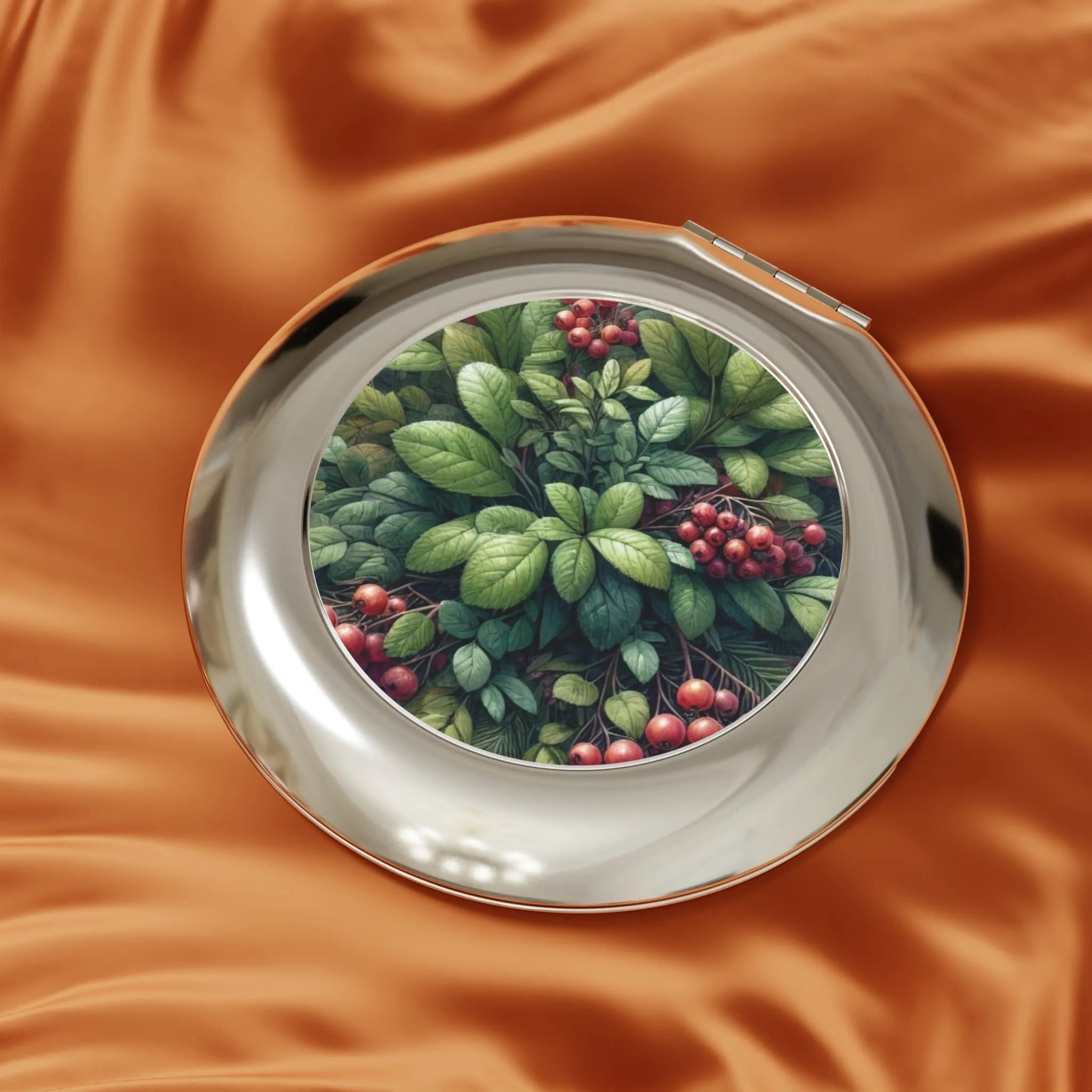 Christmas themed Compact Travel Mirror