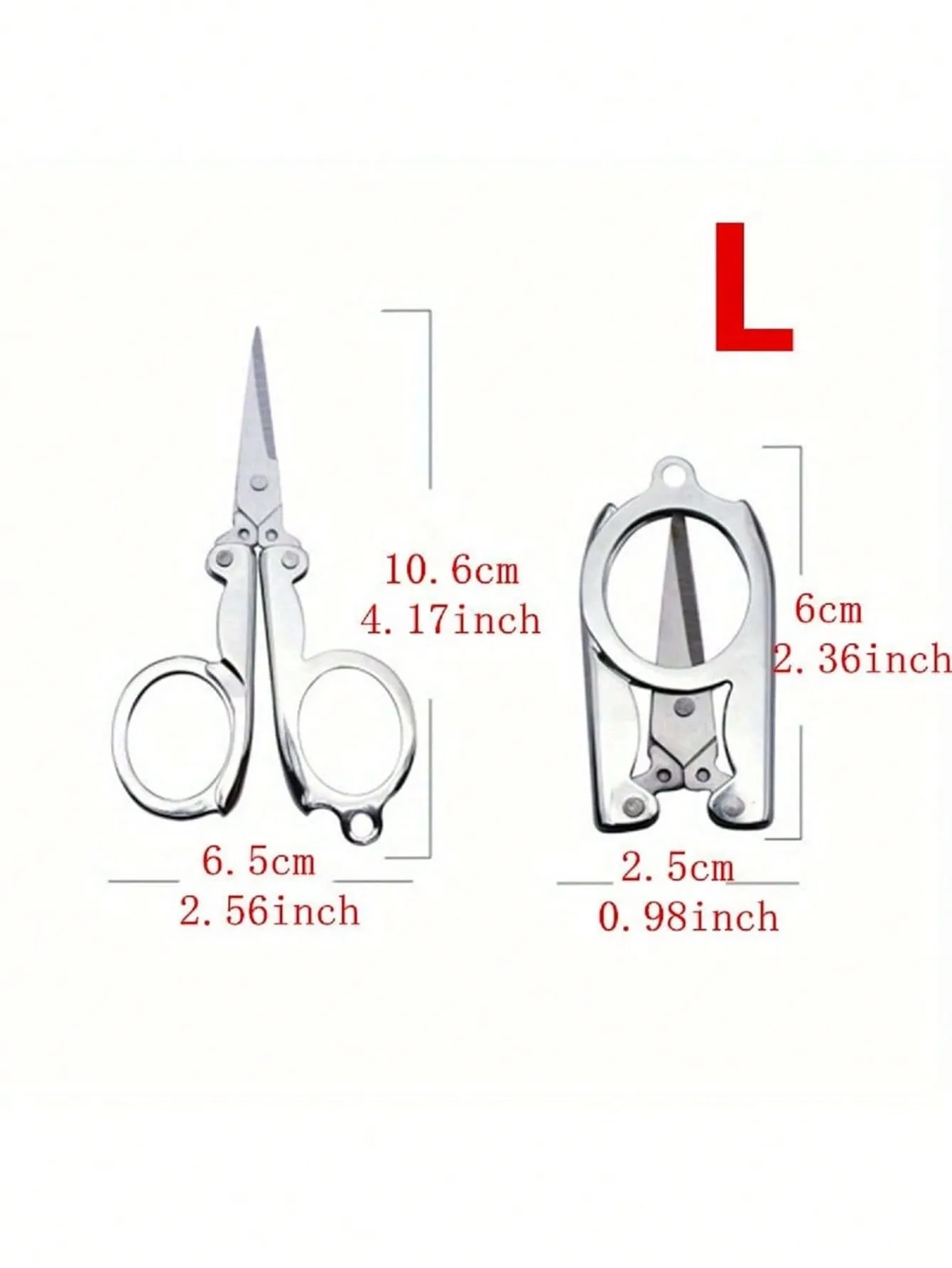 Compact Stainless Steel Folding Scissors - Portable Mini Travel & Sewing Scissors for Home & Office