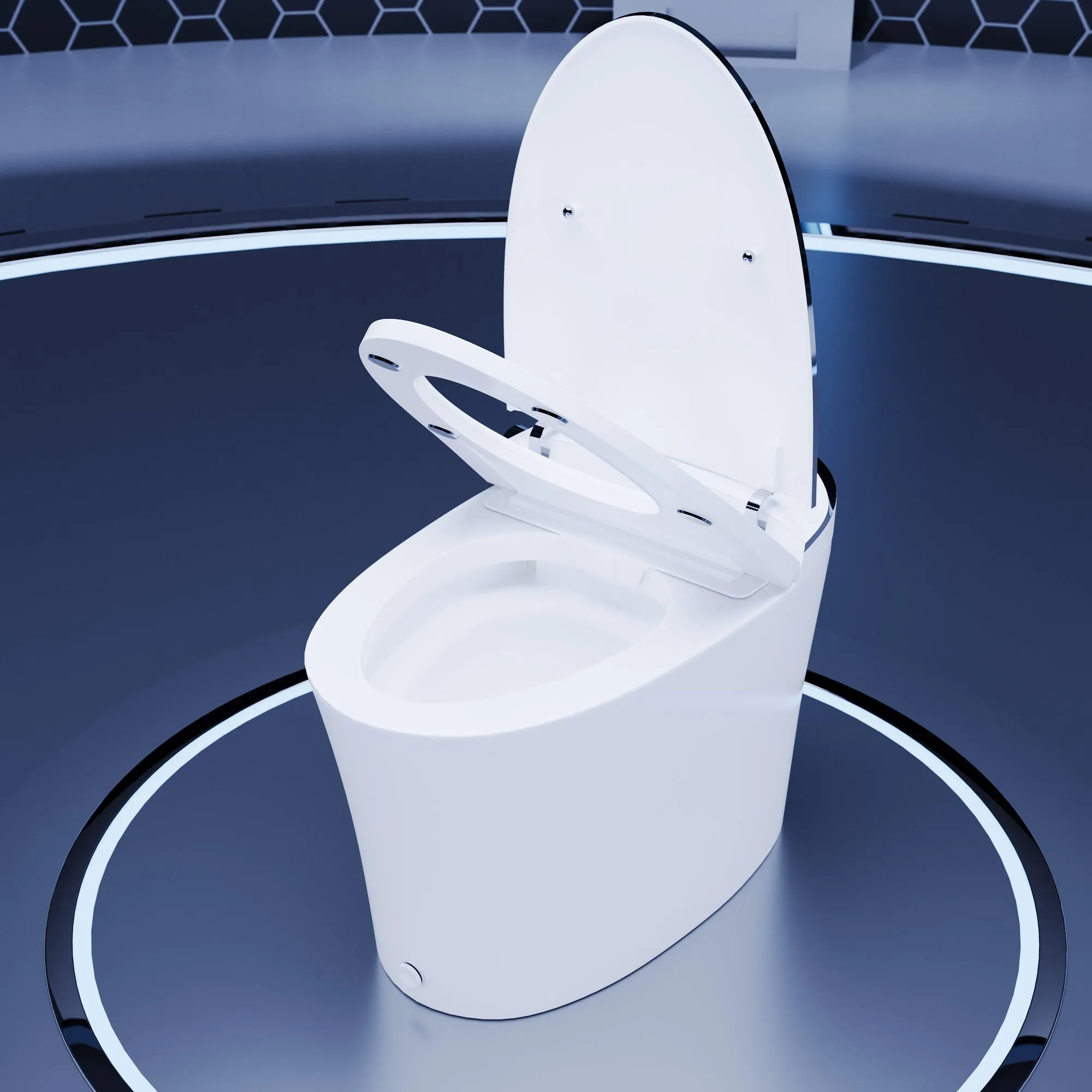 DeerValley DV-1S0019-V3 Smart Bidet Toilet Quiet-Closed Heated Seat Sensor Auto, Foot Kick & Blackout Flush, Warm Wash, Night Light