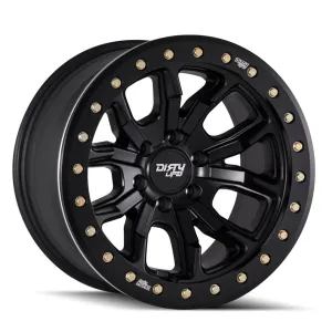 Dirty Life Wheels 9303 DT-1 Dual-Tek Series Matte Black Wheel with Simulated Beadlock Ring 9303-7983MB38