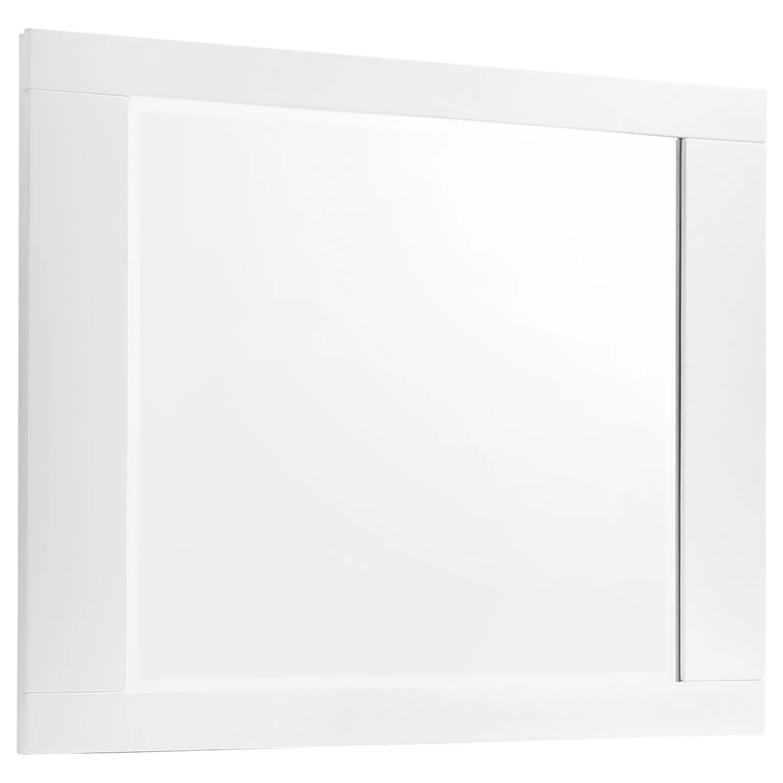 Felicity Glossy White 5-Piece Full Bedroom Set with LED Headboard and Mirror