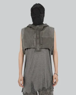 Hooded Vest Gray