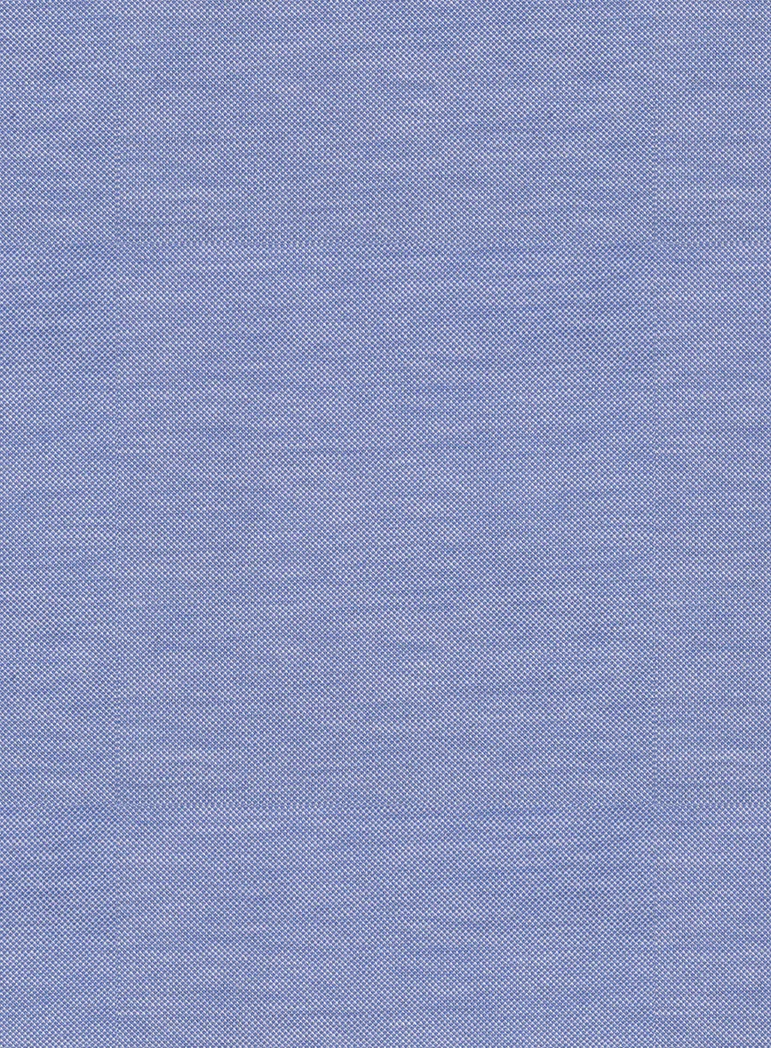 Italian Steel Blue Stretch Cotton Shirt