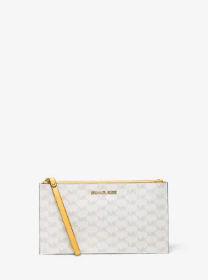 Jet Set Logo Coated Canvas Pouch