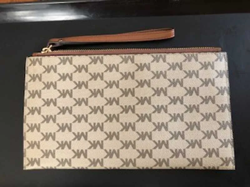 Jet Set Logo Coated Canvas Pouch