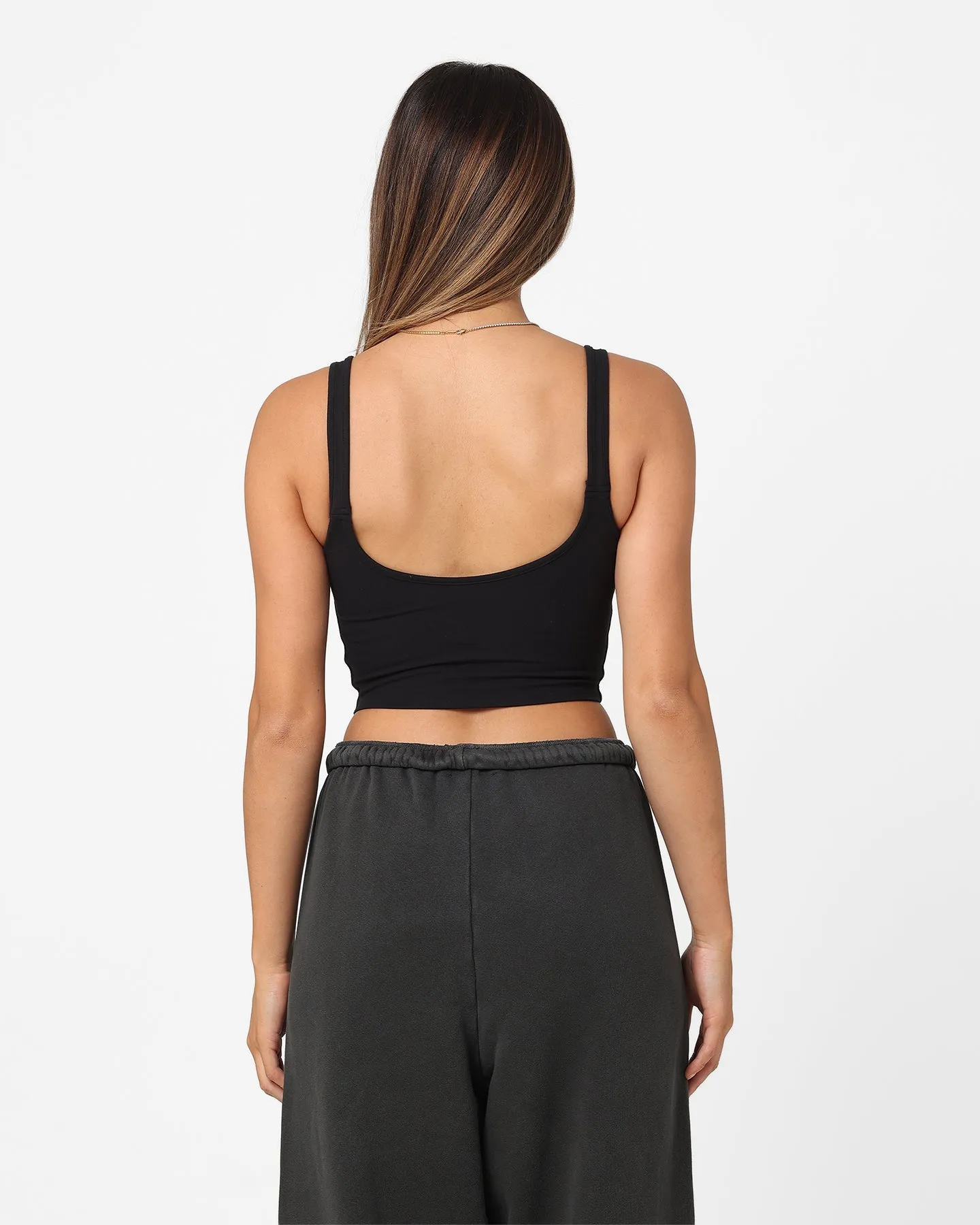 Joah Brown Women's Contour Crop Tank Top Onyx