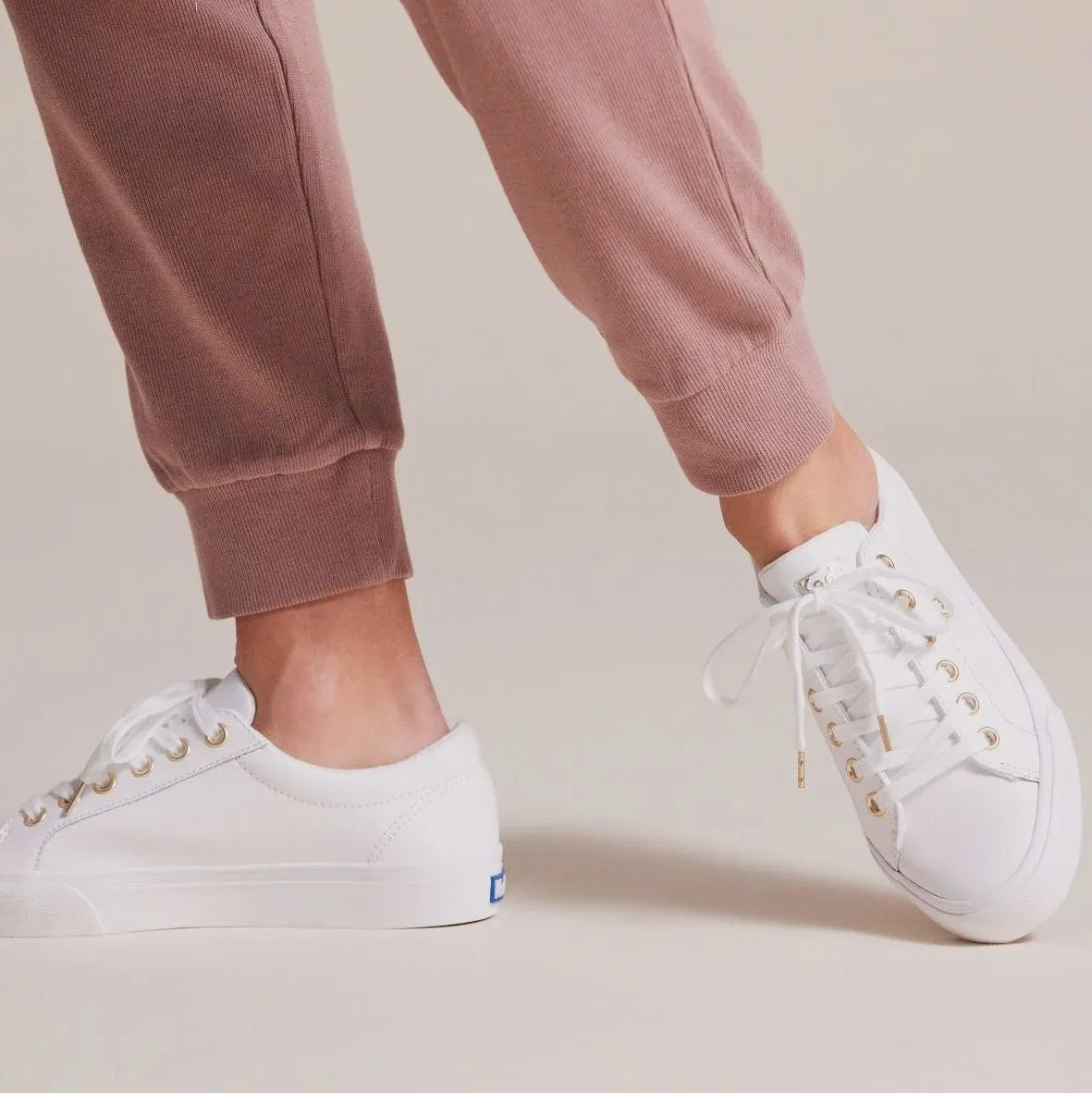Keds Jump Kick Leather White Gold