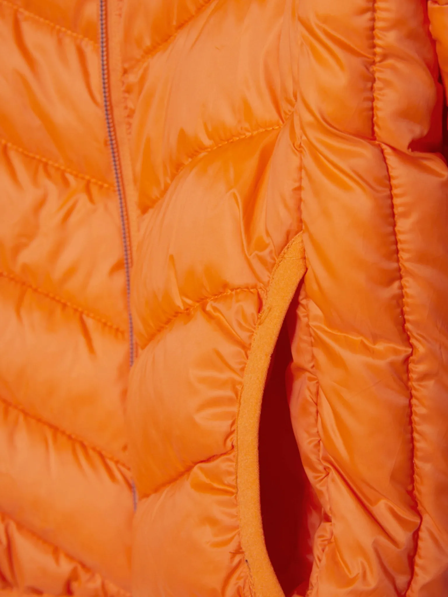 Kids Lightweight Puffer Jacket: Orange
