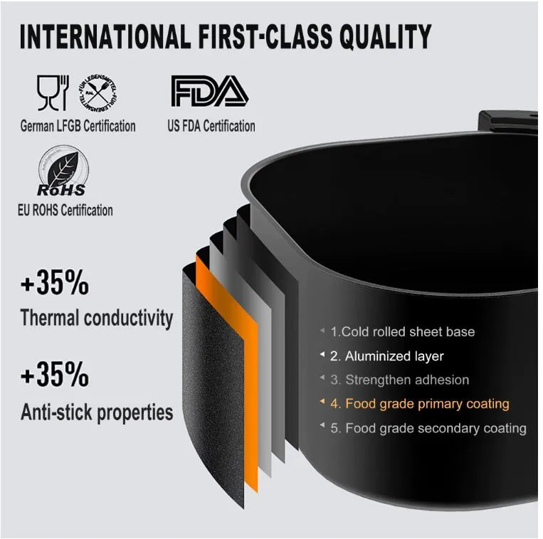 Large Capacity Nonstick Digital LED Touchscreen Smart Air Fryer