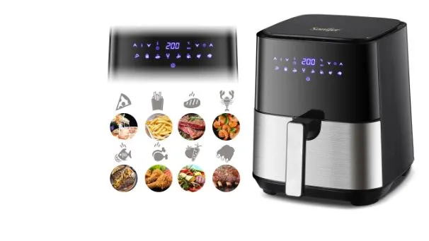 Large Capacity Nonstick Digital LED Touchscreen Smart Air Fryer