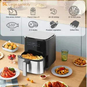 Large Capacity Nonstick Digital LED Touchscreen Smart Air Fryer