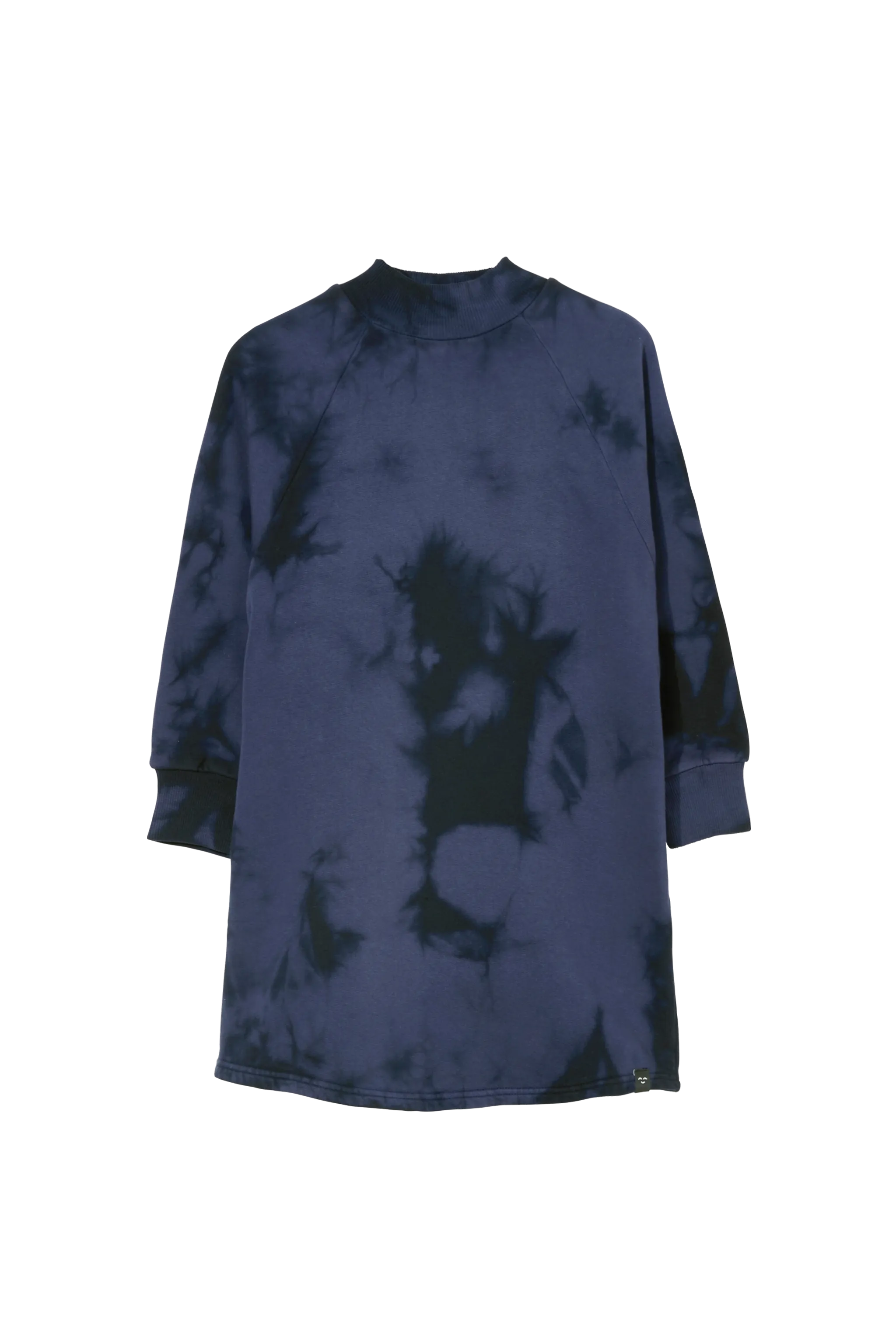 NEW ROOMY Navy Tie & Dye - Long Sleeve Fleece Dress