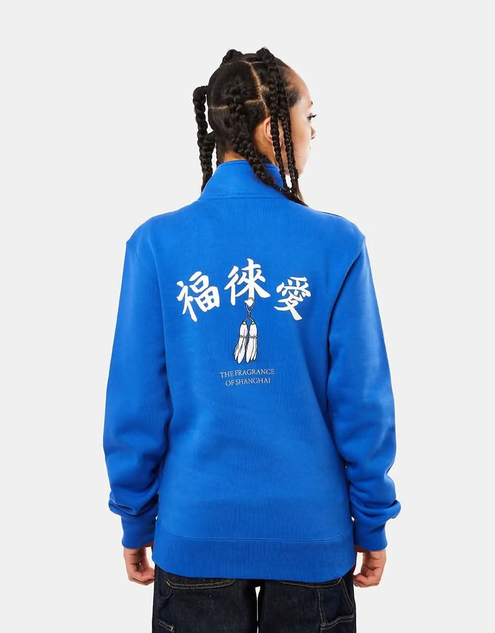 Nike SB x Fly Streetwear Half Zip - Game Royal/White