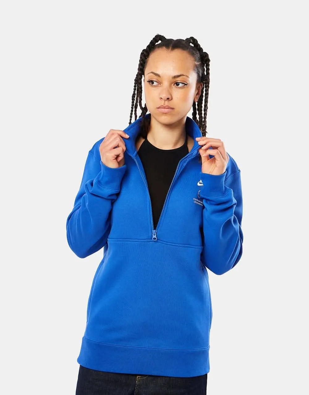 Nike SB x Fly Streetwear Half Zip - Game Royal/White