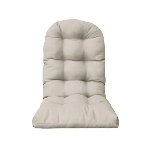 Outdoor Patio Adirondack Chair Cushions Tufted Round Corner (Olefin Taupe)