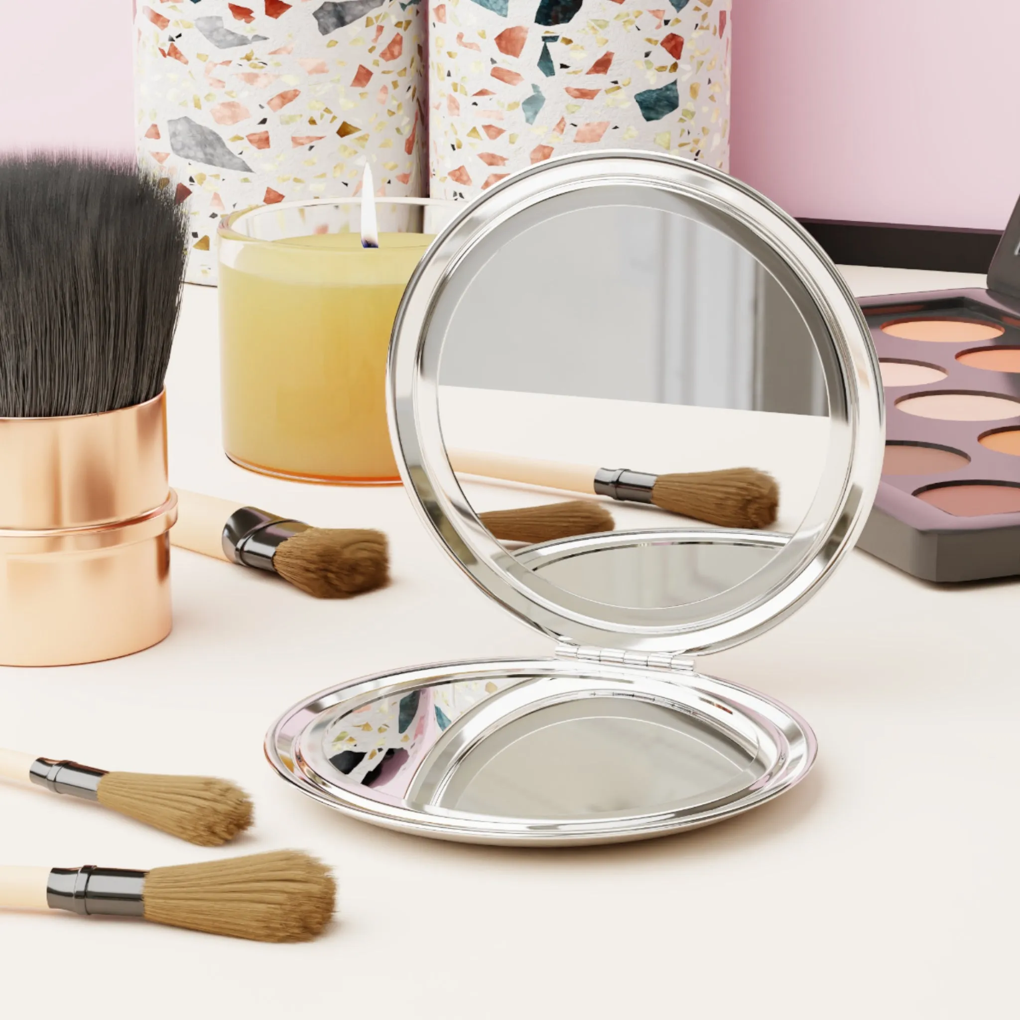 Personalized Bridesmaid Compact Travel Mirror