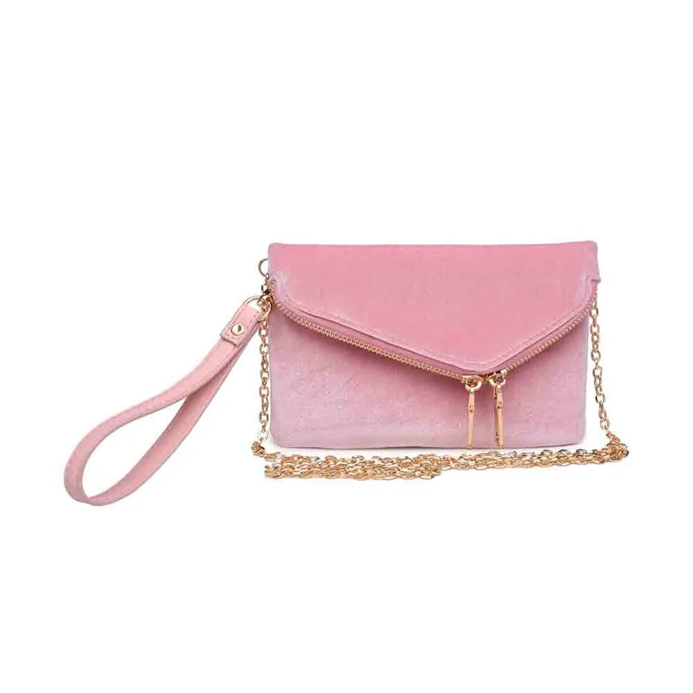 Pink Velvet Wristlet