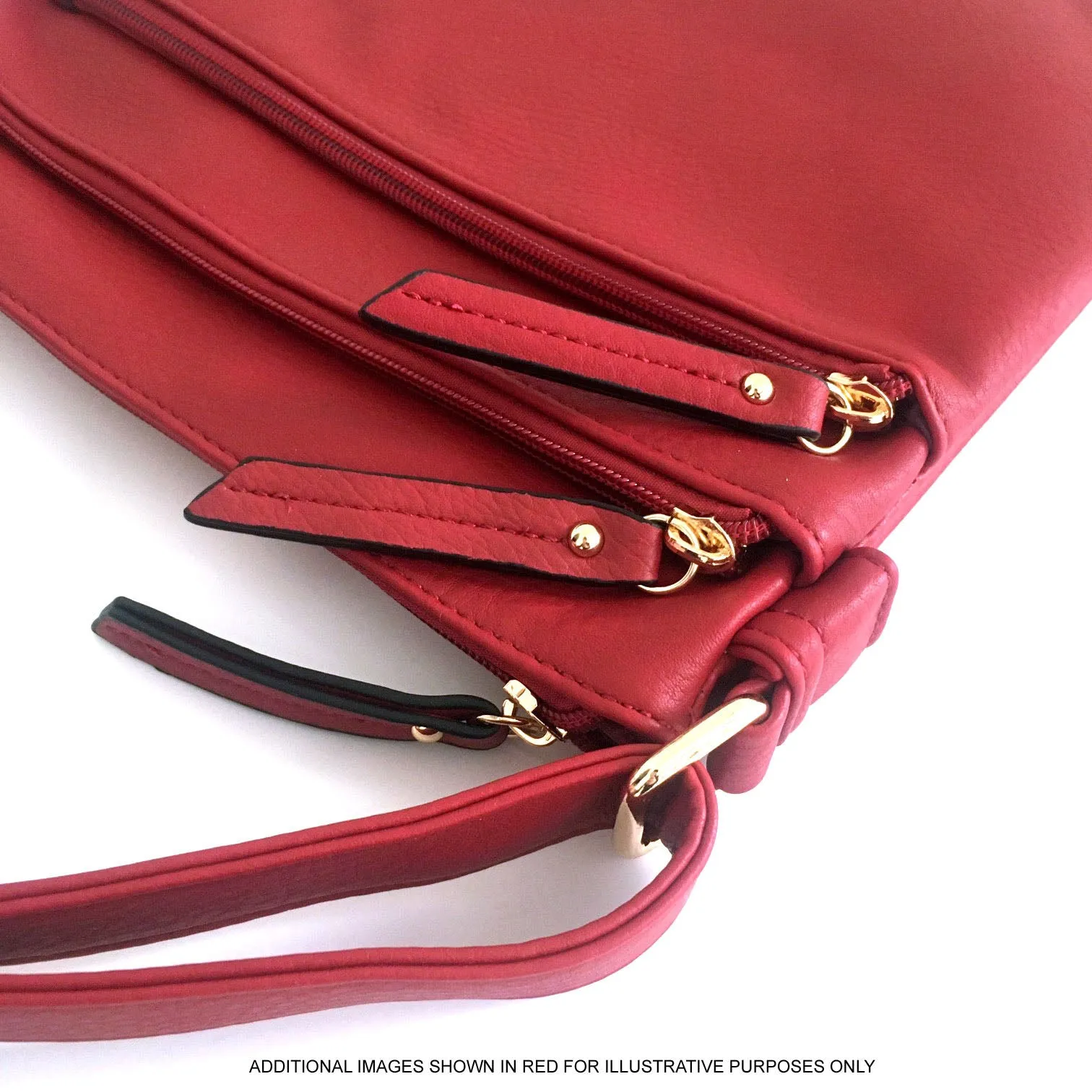 PLAIN NAVY BLUE MULTI COMPARTMENT CROSS BODY SHOULDER BAG