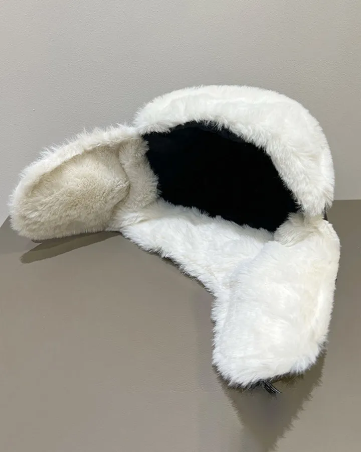PU Leather Aviator Winter Hat