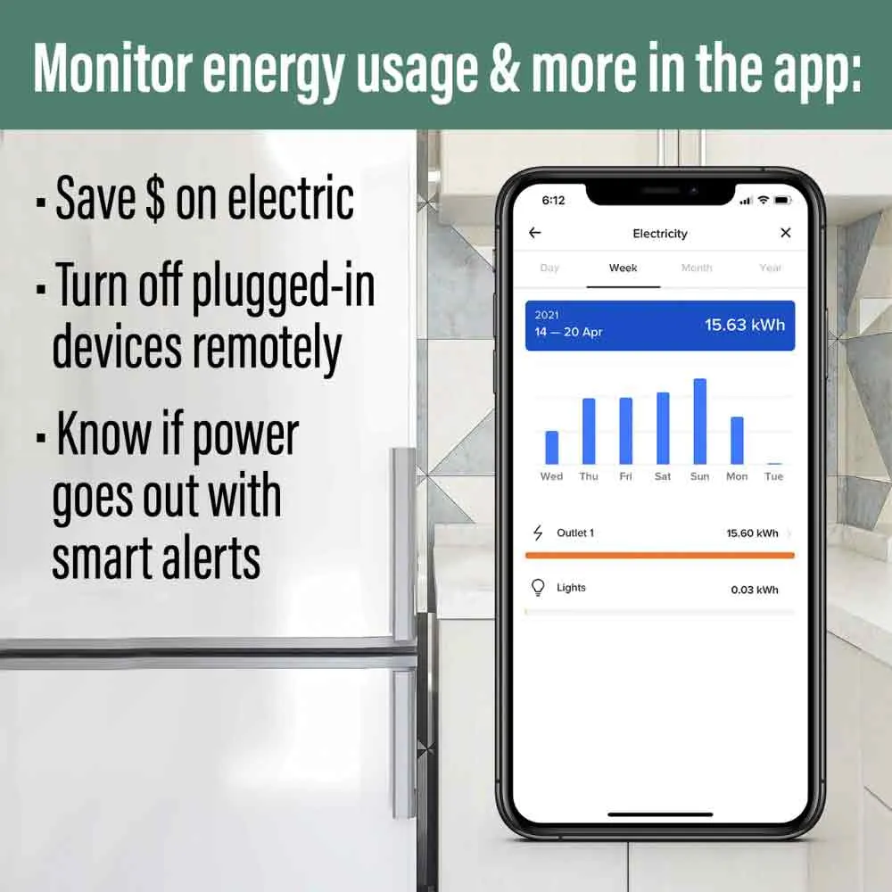 radiant 15A Smart Outlet with Netatmo, Light Almond