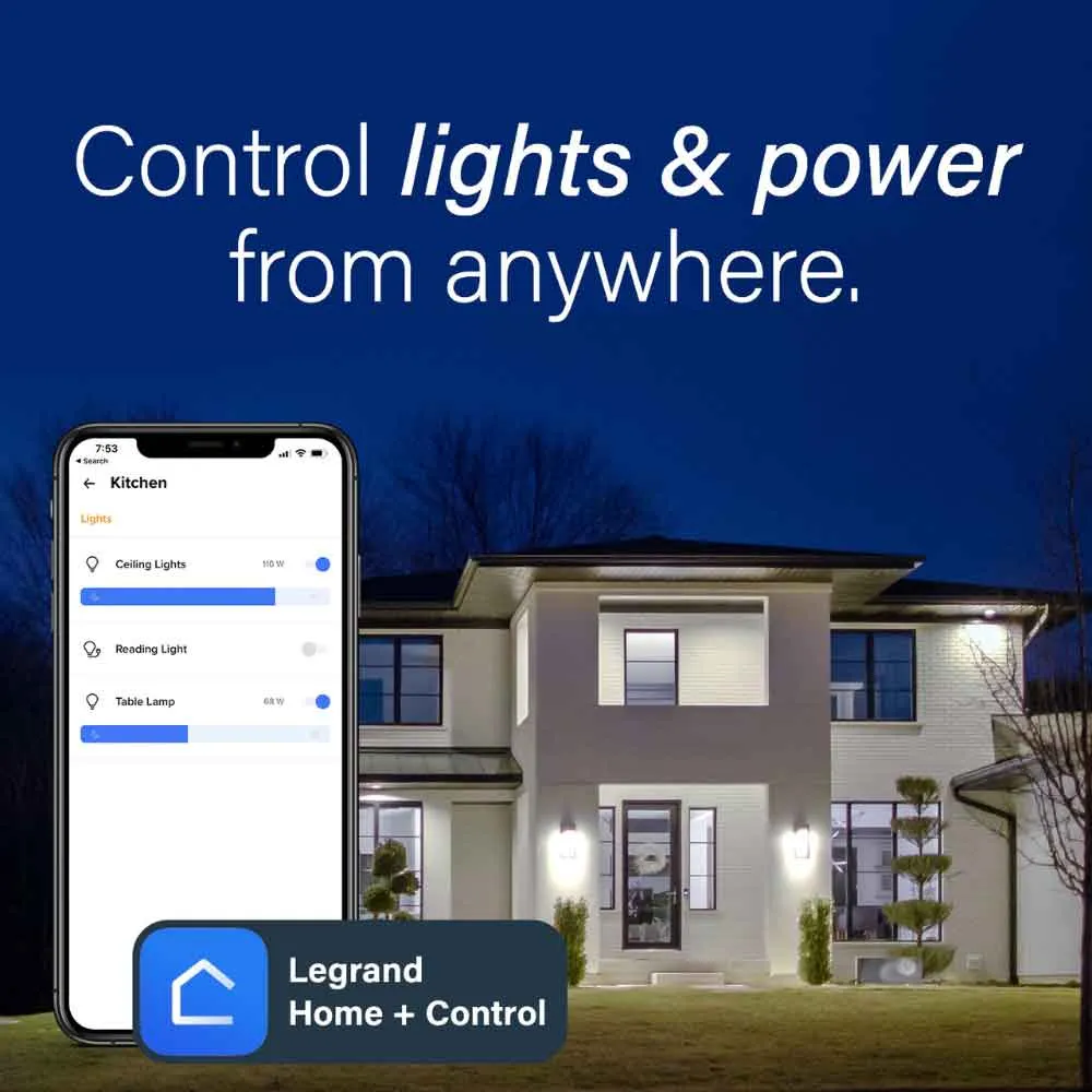 radiant 15A Smart Outlet with Netatmo, Light Almond