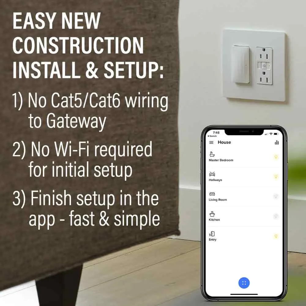 radiant 15A Smart Outlet with Netatmo, Light Almond