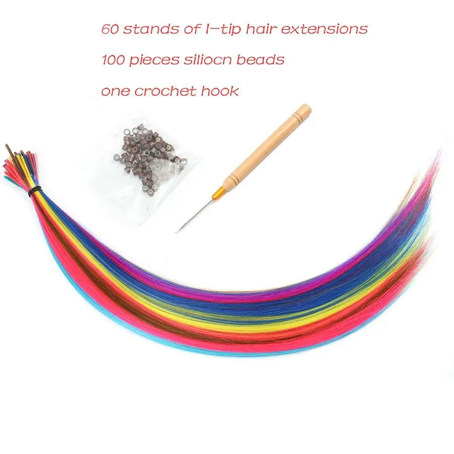 Rainbow Kanekalon Extensions: Vibrant Strands for Stylish Looks