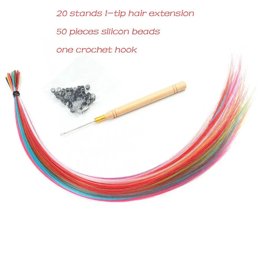 Rainbow Kanekalon Extensions: Vibrant Strands for Stylish Looks