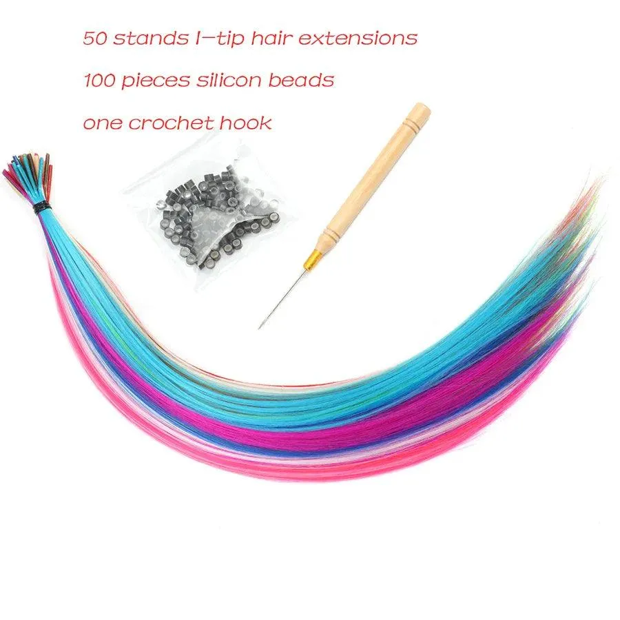 Rainbow Kanekalon Extensions: Vibrant Strands for Stylish Looks