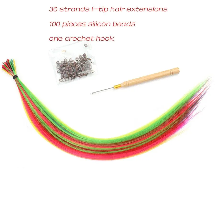 Rainbow Kanekalon Extensions: Vibrant Strands for Stylish Looks