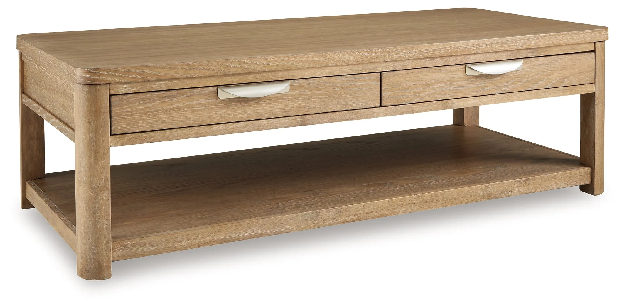 Rencott Coffee Table with 1 End Table in Light Brown