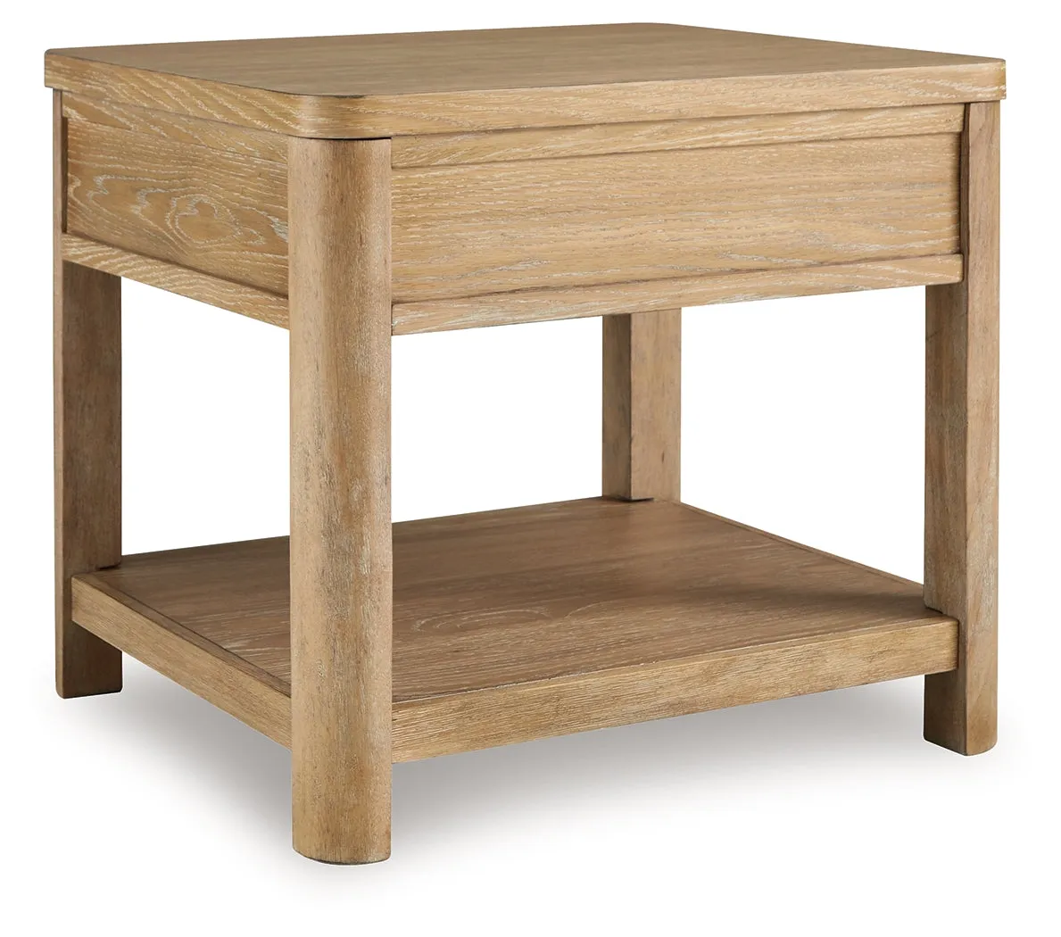 Rencott Coffee Table with 1 End Table in Light Brown