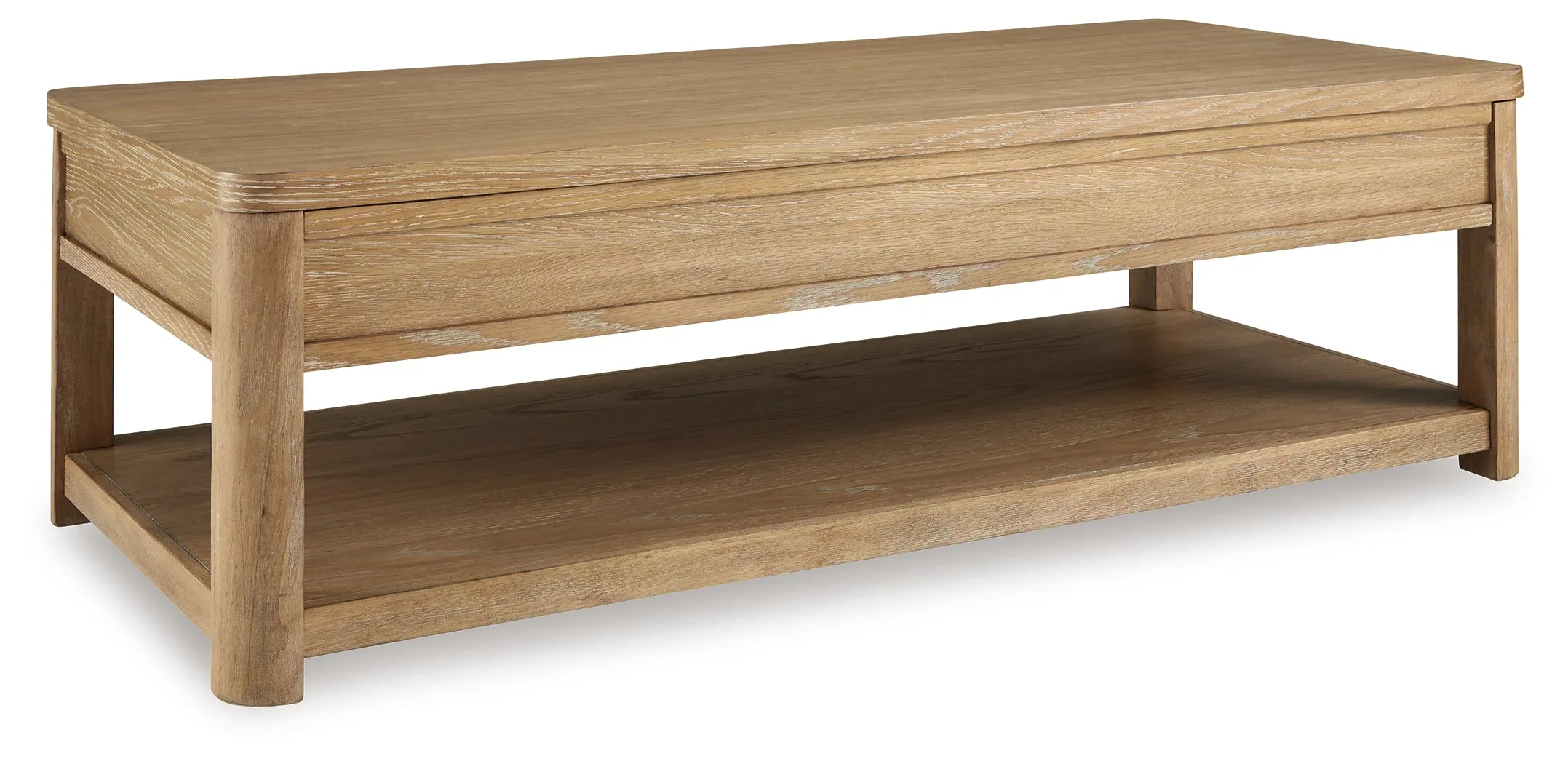 Rencott Coffee Table with 1 End Table in Light Brown