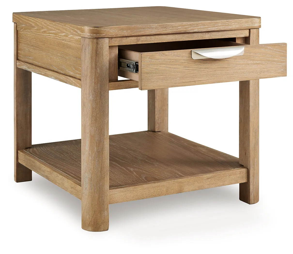 Rencott Coffee Table with 1 End Table in Light Brown