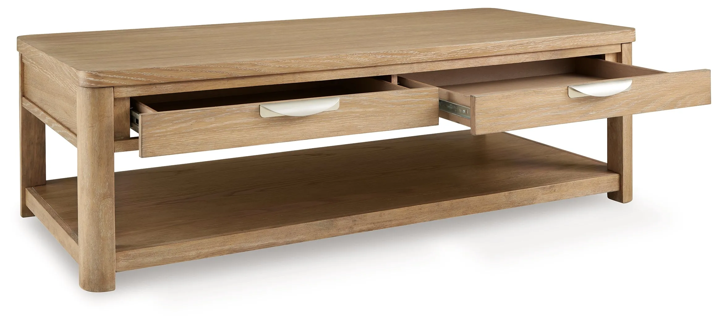 Rencott Coffee Table with 1 End Table in Light Brown