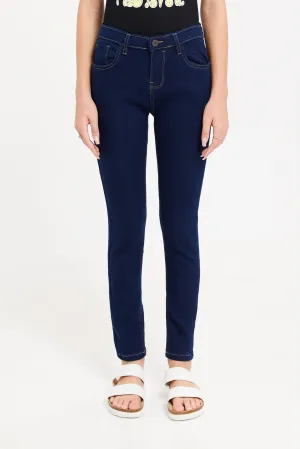 Senior Girls Navy Basic Jeans