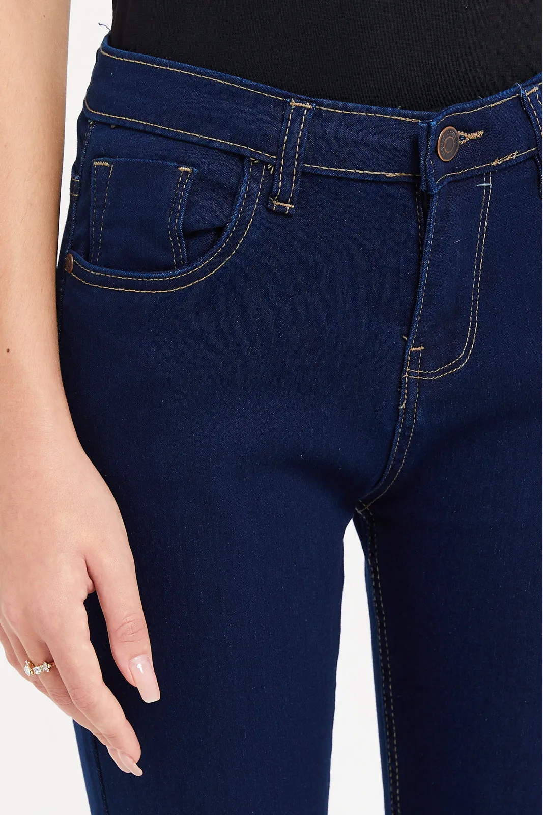 Senior Girls Navy Basic Jeans