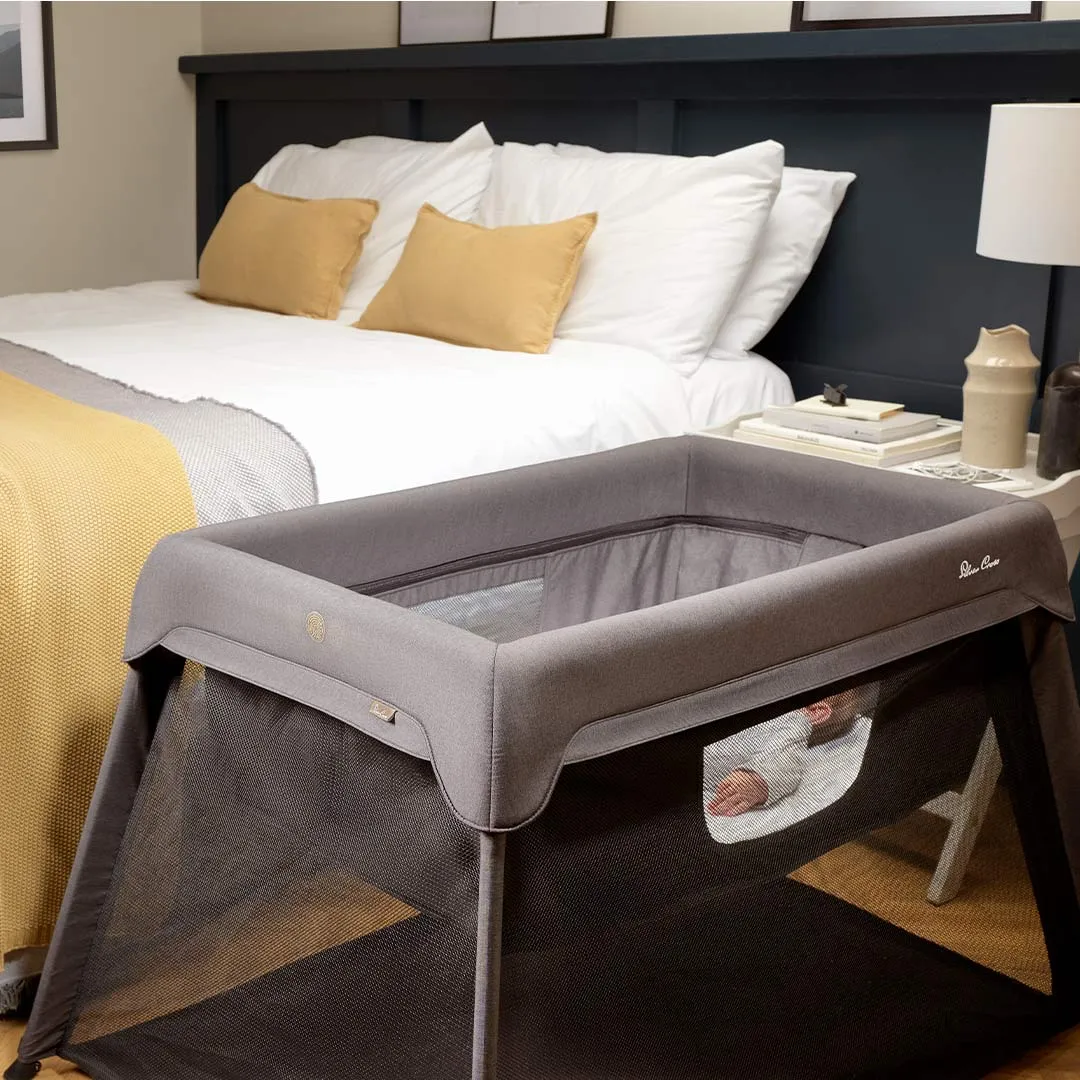 Silver Cross Slumber Travel Cot - Stone