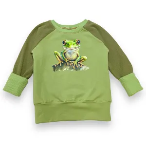 Size Med (3-6y) Winter Jumper - Green Frog